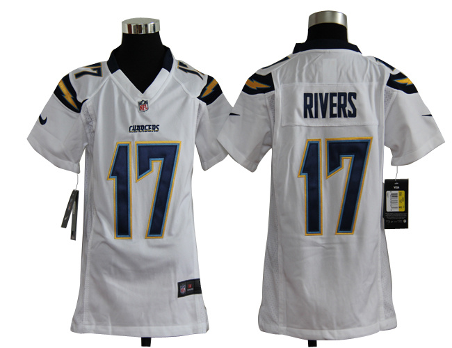 Nike Jersey White Game youths Team San Diego Chargers 17 Philip Rivers